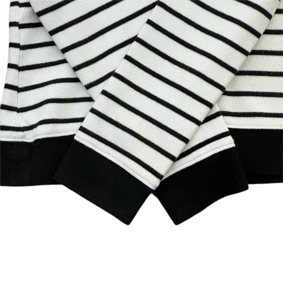{Ralph Lauren} Quarter Toggle Closure Cowl Neck Striped Lightweight Sweater - Picture 5 of 6